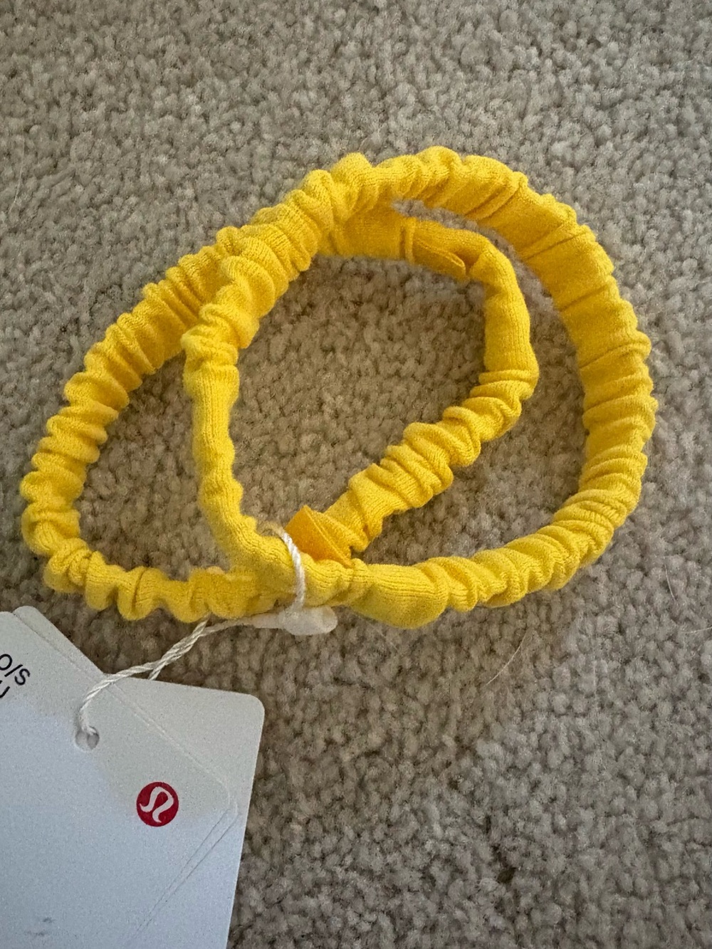 Lululemon Skinny Scrunchies 2 Pack Yellow Duo LEMN